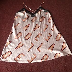 Victoria’s Secret slip dress pajamas with lace trim XL